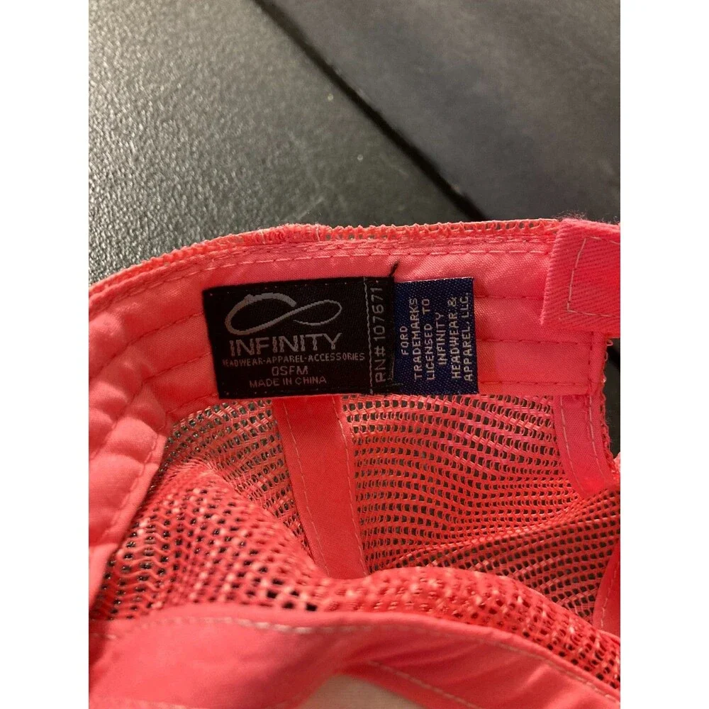 Women's Ford Camo Pink Glitter Mesh Hat Cap OSFM Infinity Apparel